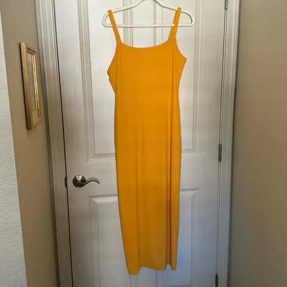 Aday Make a Splash midi dress M, sunflower yellow NWT - Picture 2 of 7